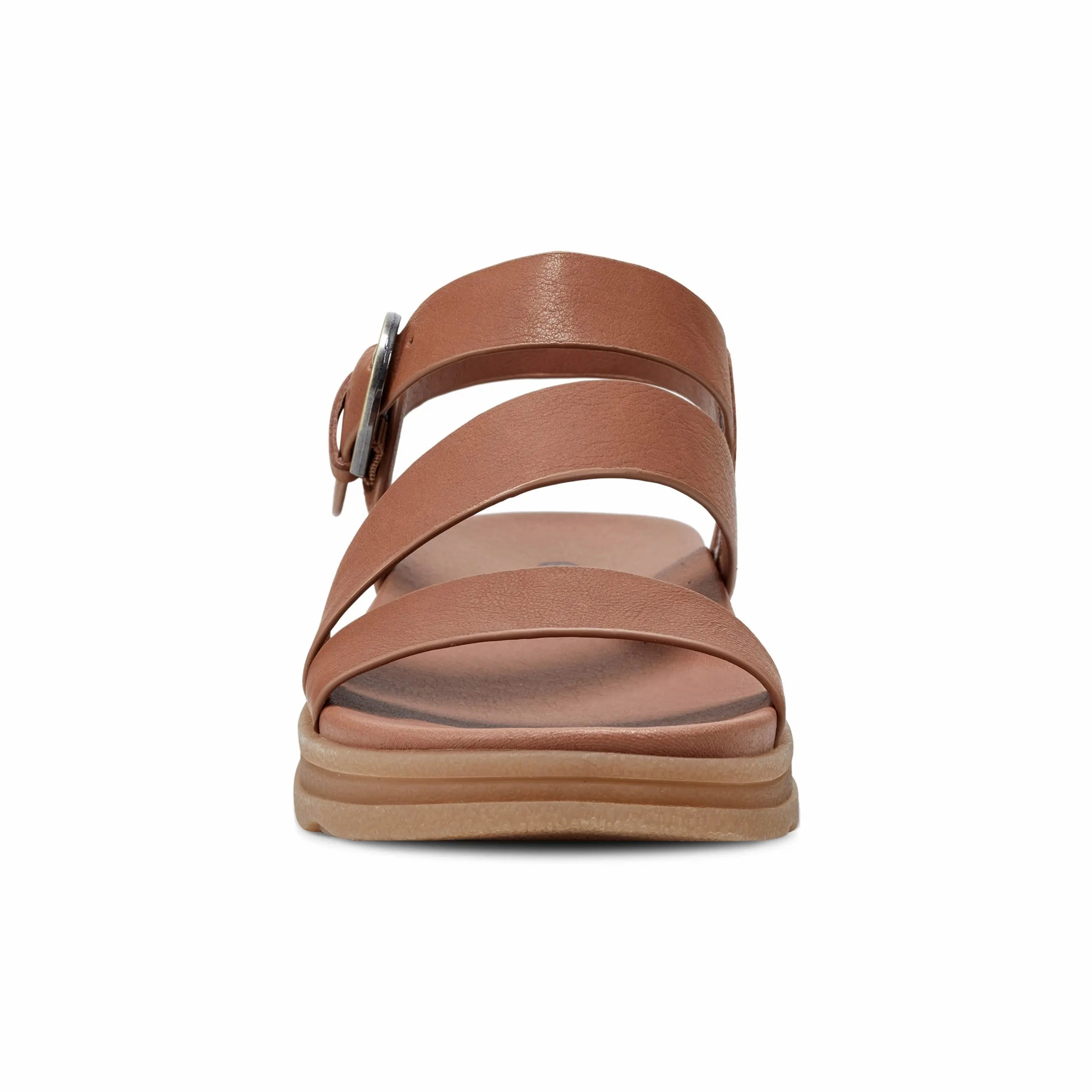 Odor Resistant Materials Functional Lainey Casual Strappy Round Toe Flat Sandals