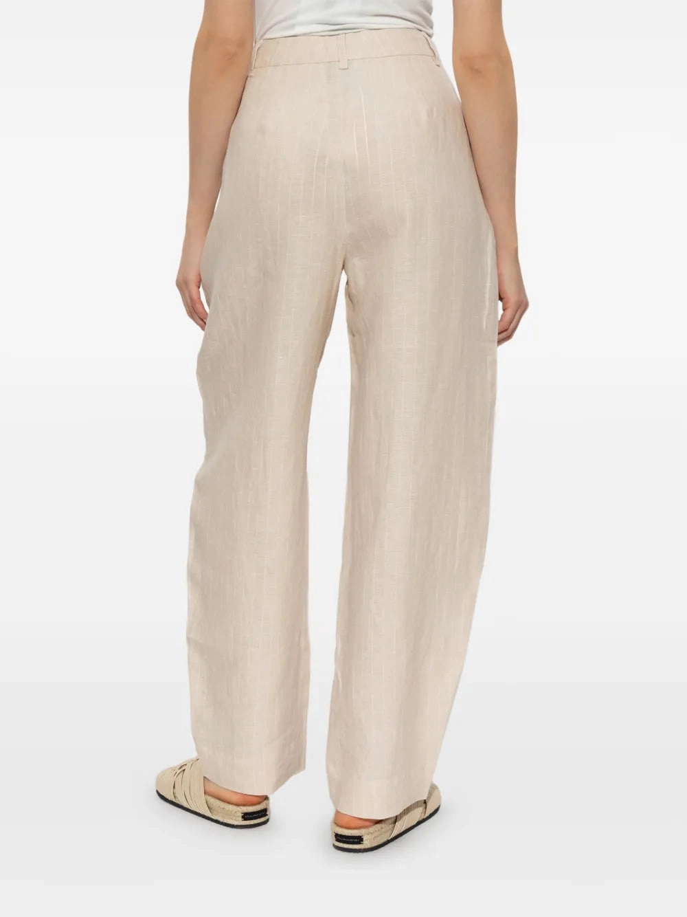 Flash Core Lucille Trousers in Beige Pinstripe