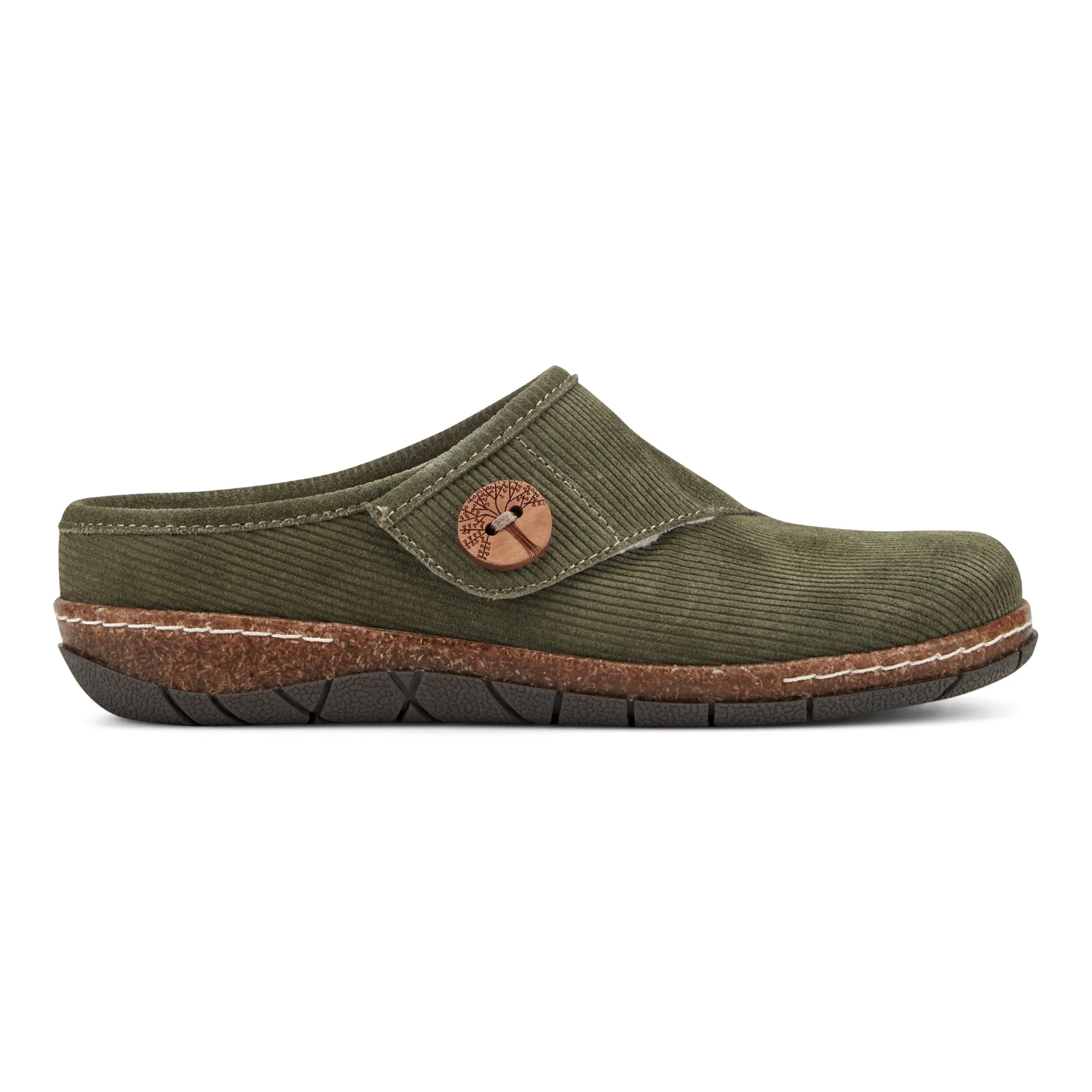 Ezra Round Toe Casual Slip-on Flat Clogs Elastic Gaitor Integration