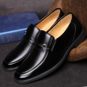 Unified Density Midsole color - scheme Leather Men Formal Shoes Luxury Brand 2022 Men's Loafers Dress Moccasins Breathable Slip on Black Driving Shoes Plus Size 38-44