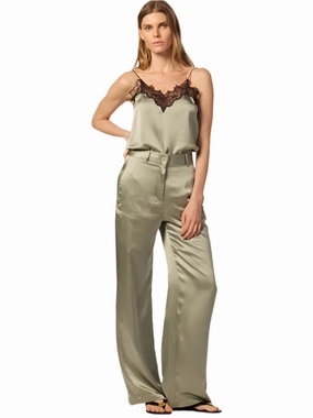 lightweight pants Flexible Joints Leeland Flat Front Trouser in Eucalyptus