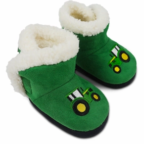 knee - high mountain climbers Baby and Toddler Green Tractor Slippers J2C741GF