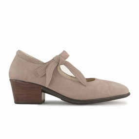 Bell-Sleeve Naot Nobility Heeled Mary Jane (Women) - Stone Nubuck