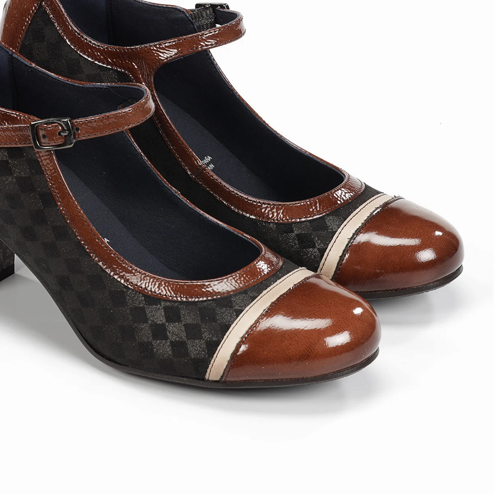 Flawless Waistband Fit Street Mood Dorking Rodin D8669 Heeled Mary Jane (Women) - Carcas/Napla/Suga Negro