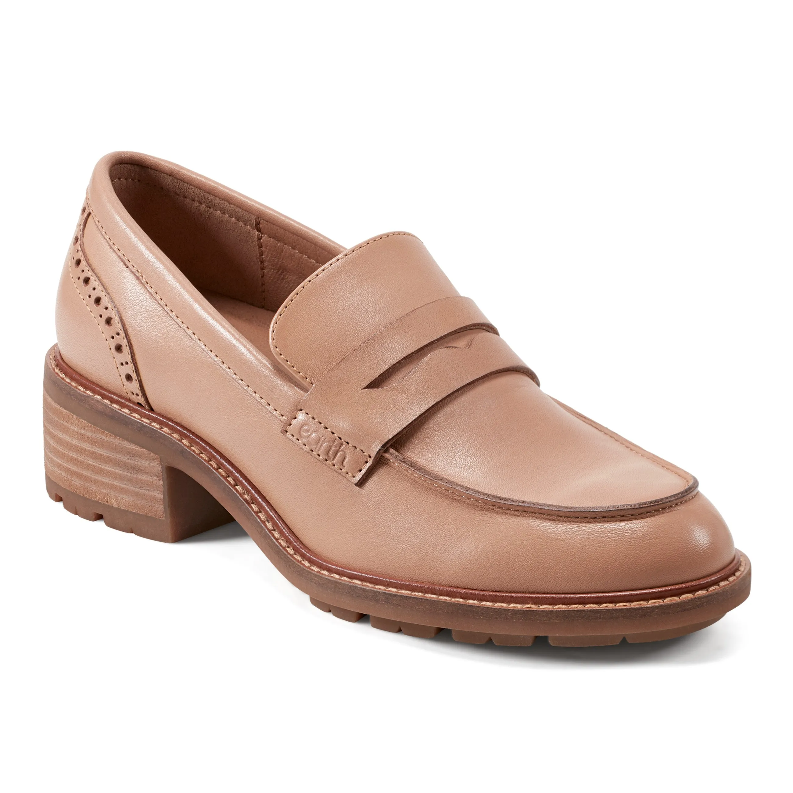 Lindy Almond Toe Casual Slip-on Penny Loafers travelers' mules zipper