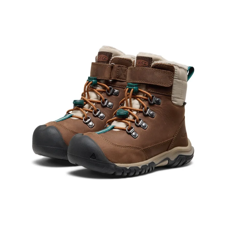 Snow Winter Trekking Boots Snow Winter Outdoor Little Kids' Kanibou Waterproof Winter Boot  |  Dark Earth/Roasted Pecan