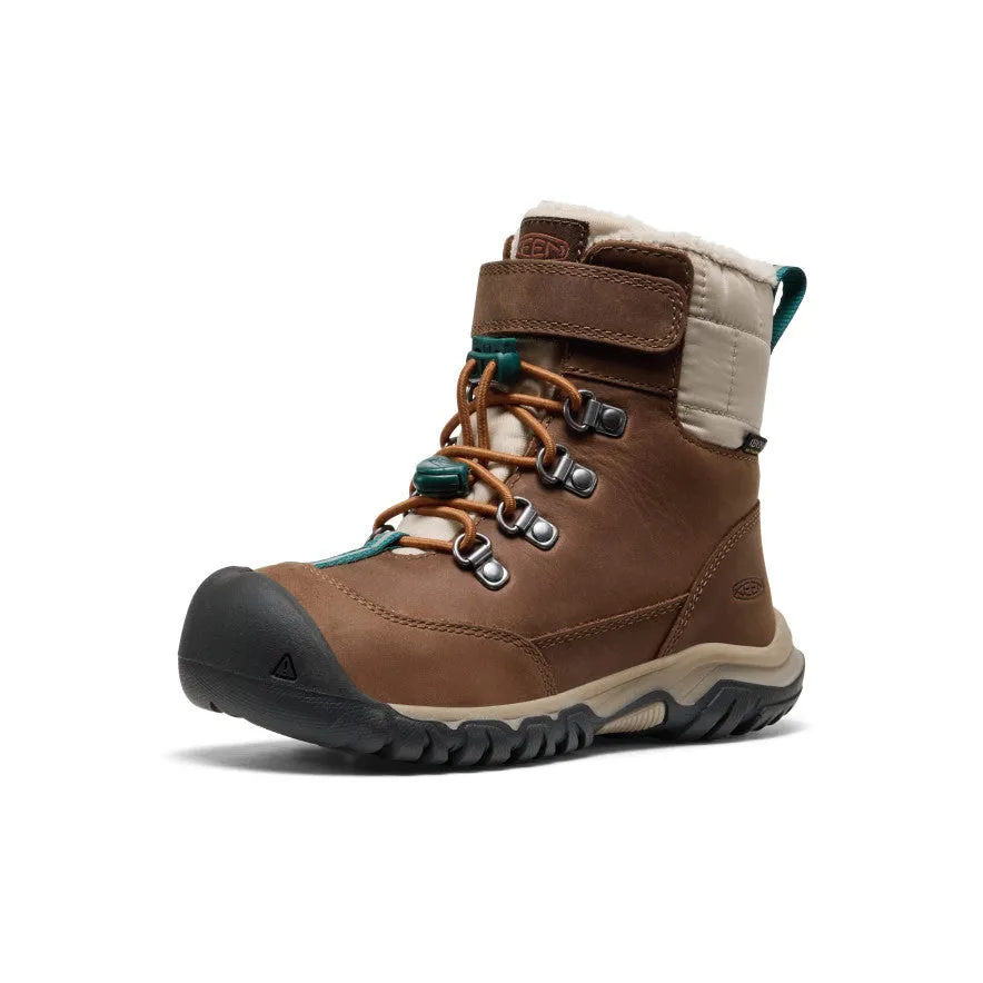 Snow Trail Gear Little Kids' Kanibou Waterproof Winter Boot  |  Dark Earth/Roasted Pecan