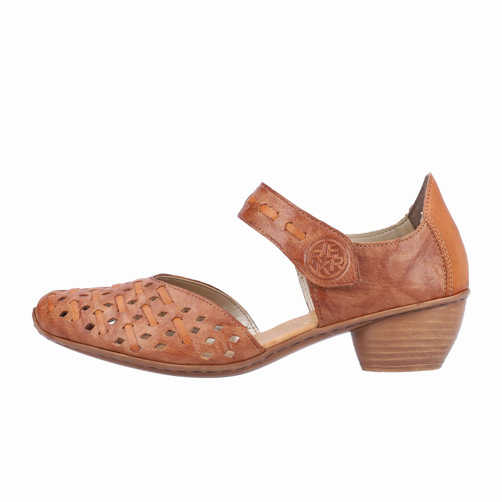 Rieker Mirjam 43770-22 Heeled Sandal (Women) - Cayenne Playful touch Chic and Elegant