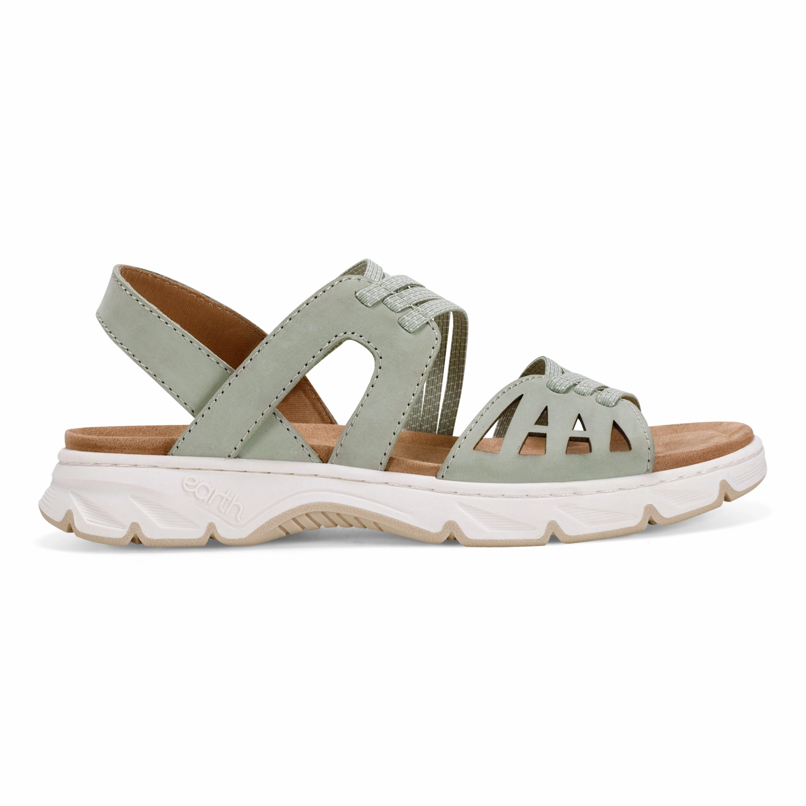 Grippy Tread Pattern Vernon Strappy Slingback Casual Flat Sandals