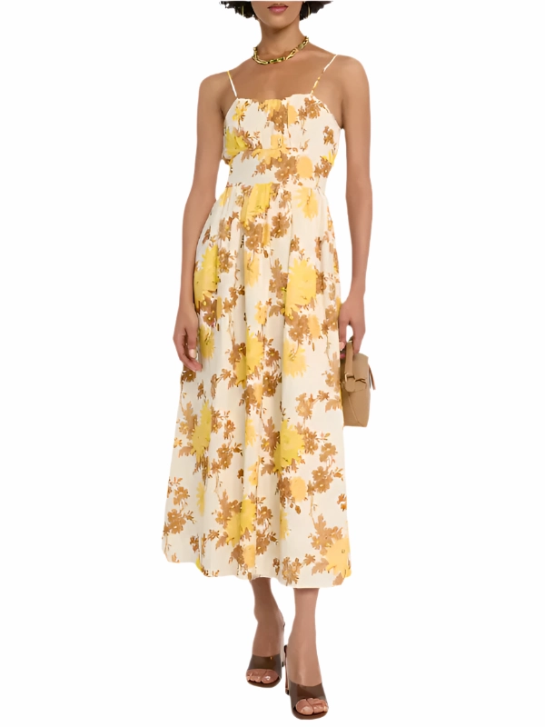 Saga Vibe DurableBlend Lora Floral Midi Dress in Midsummer Floral