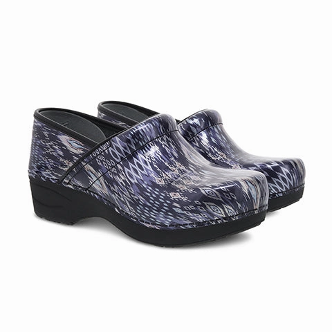 Dansko XP 2.0 Clog (Women) - Navy Ikat Patent Zip Closure