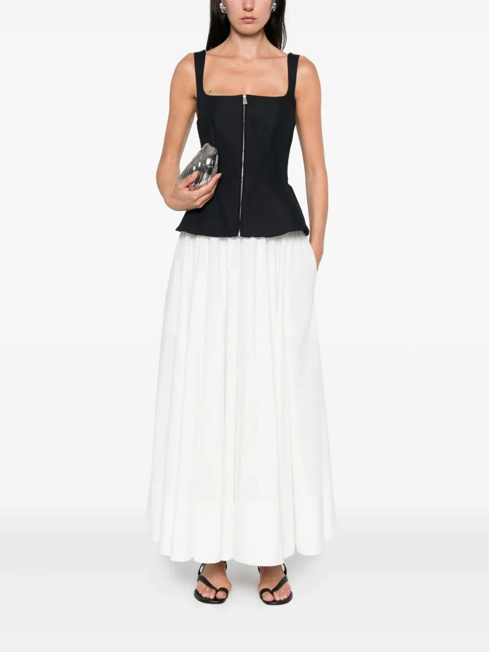 Jolynn Combo Midi Dress in Black Multi AntimicrobialCoating CoolingChannelFabric