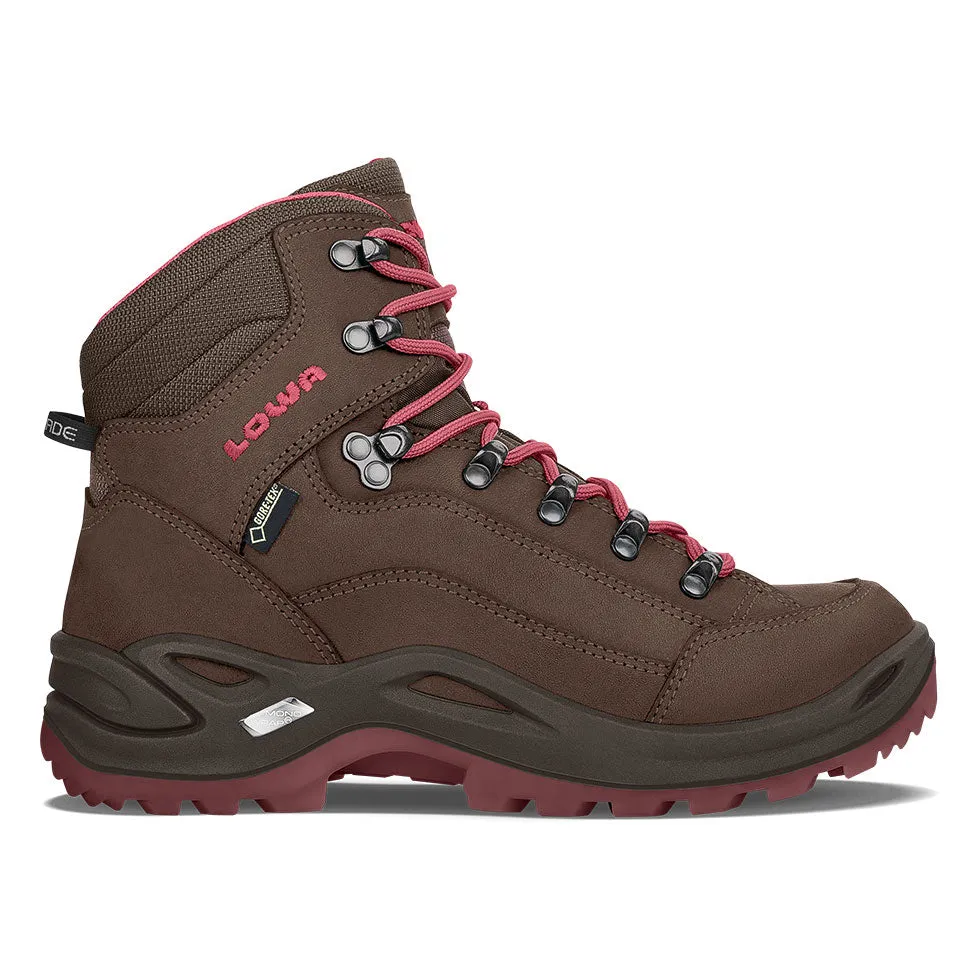 least fall Structured grip LOWA WOMEN'S RENEGADE GTX MID - ESPRESSO / BERRY