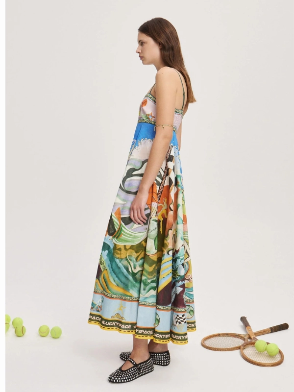 Lucky Pace Sundress in Multi Open Heart QuickRelease Fasteners