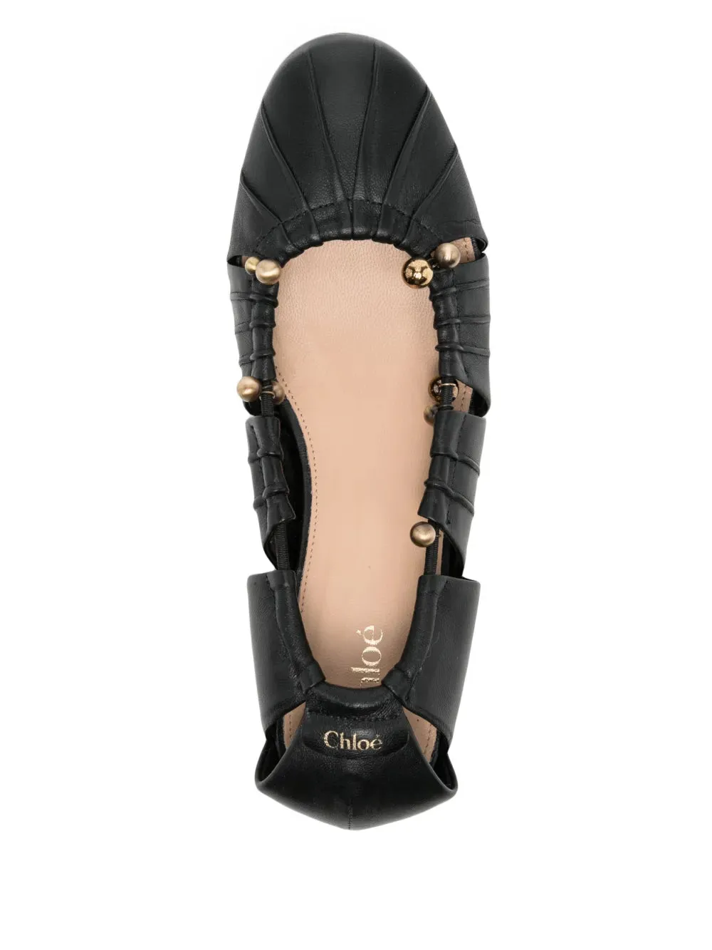 Luna Ballet Flats in Black Ventilated Ergonomic Footbed Shape