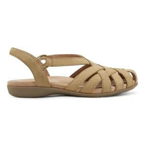 Structured sole heaviest Berri Woven Casual Round Toe Slip-on Sandals