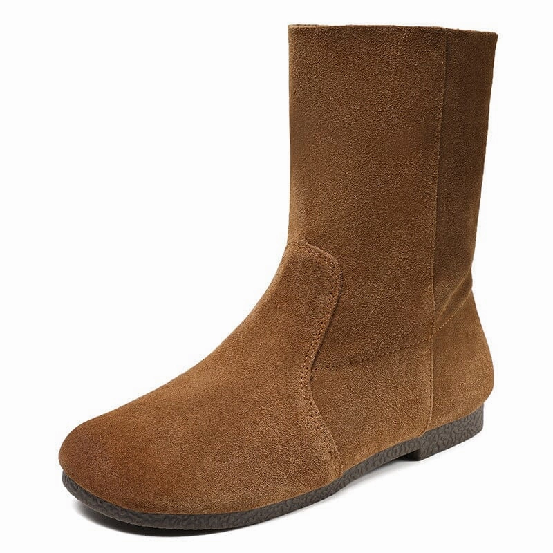 Women Fashion Cozy Autumn Minimalist Suede Boots Padded Design seniors'