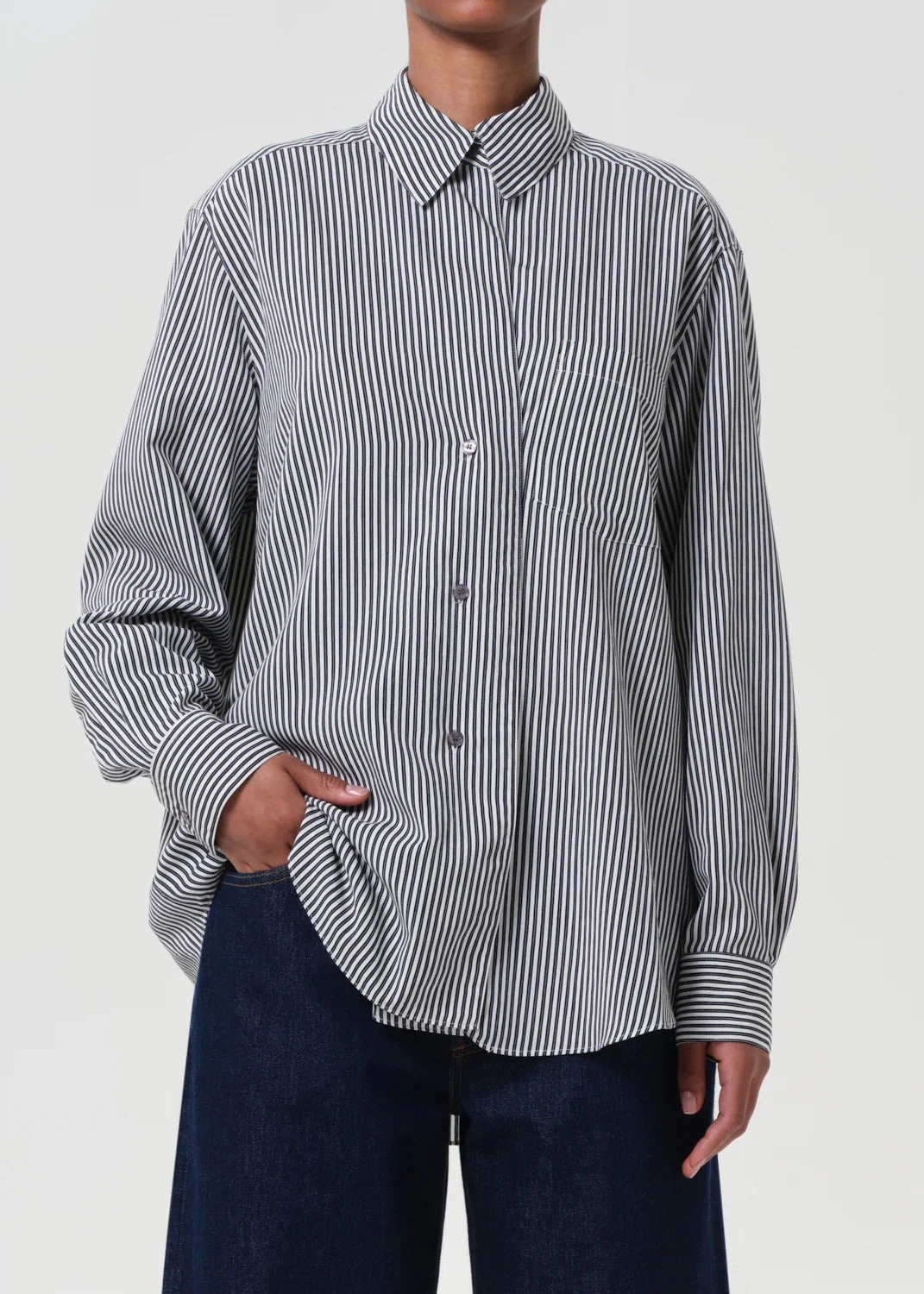 TensionAdjustedWaistband Aris Shirt in Solene Stripe