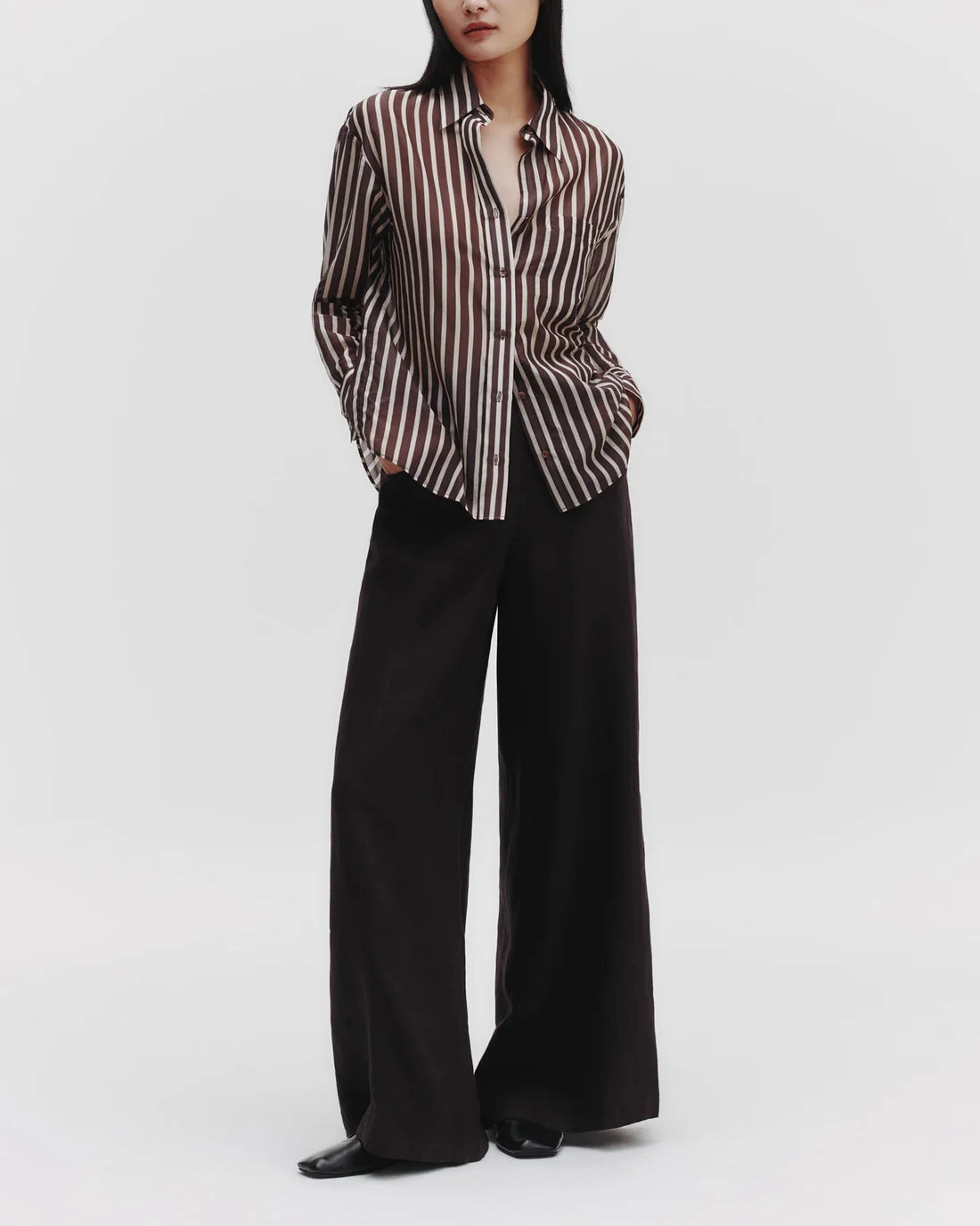 Dee's Trouser in Dark Chocolate SustainableTextiles KnotFree Tailoring