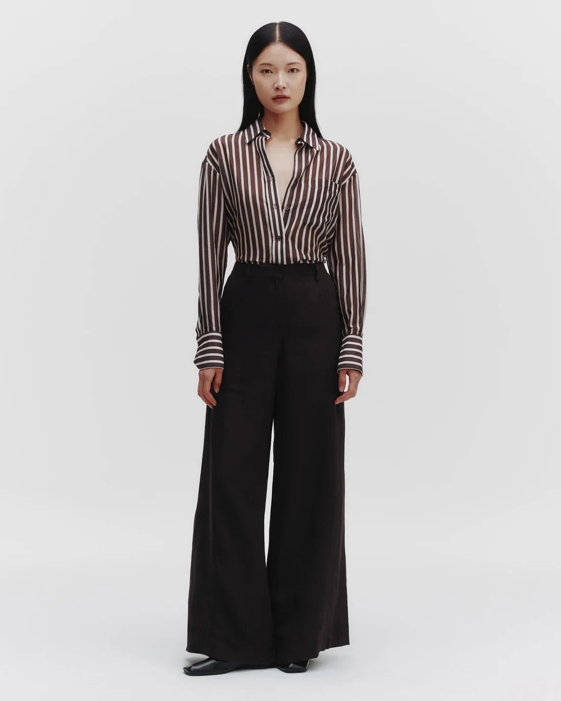 Washable fabric Dee's Trouser in Dark Chocolate