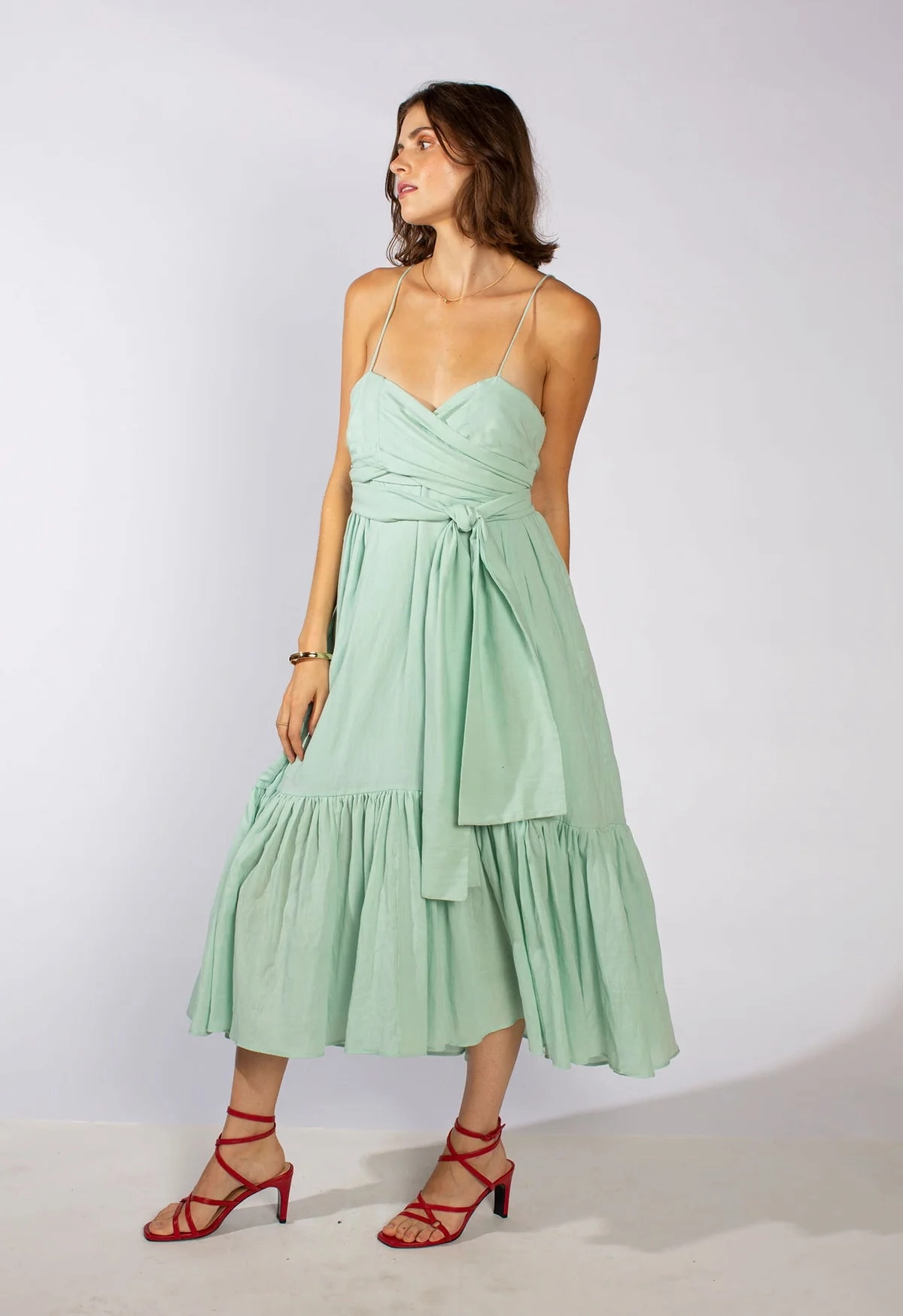 Margate Sundress in Aqua Polish Core