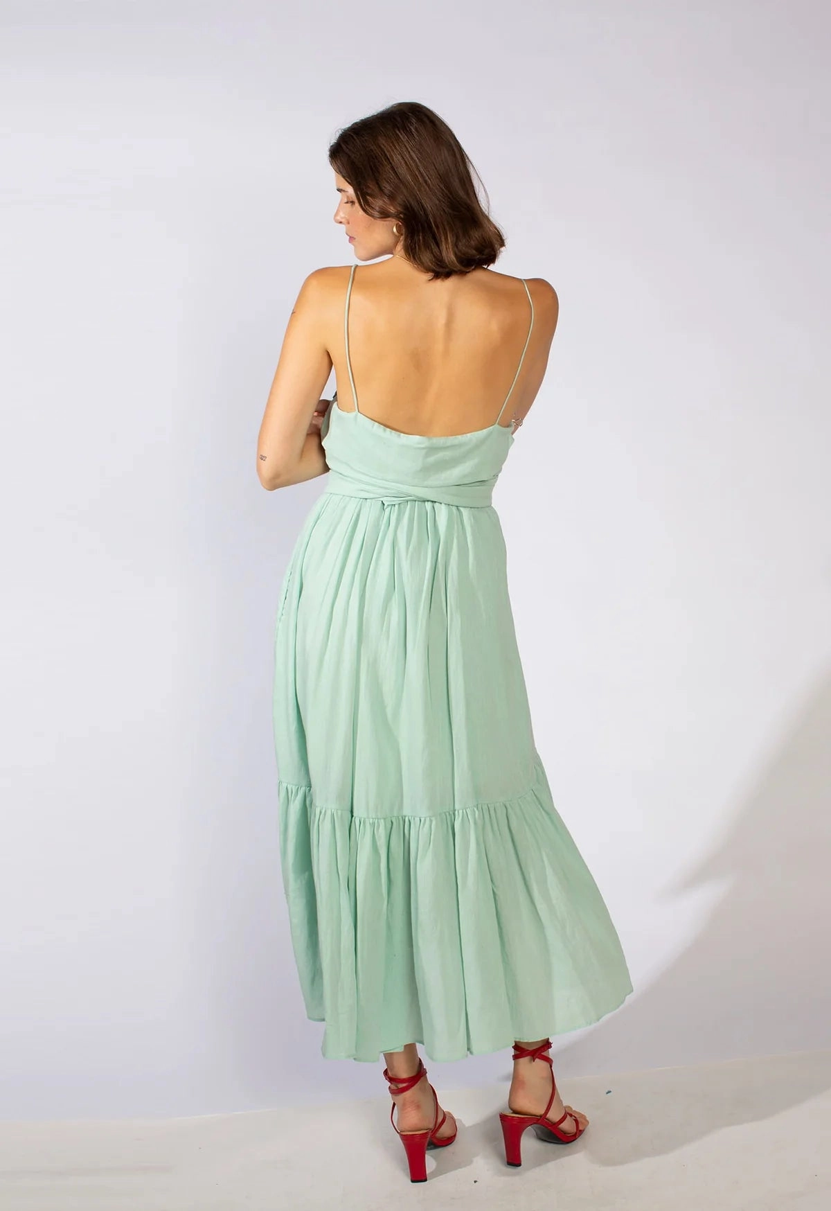 Margate Sundress in Aqua SmoothGripFastenings QuickDry