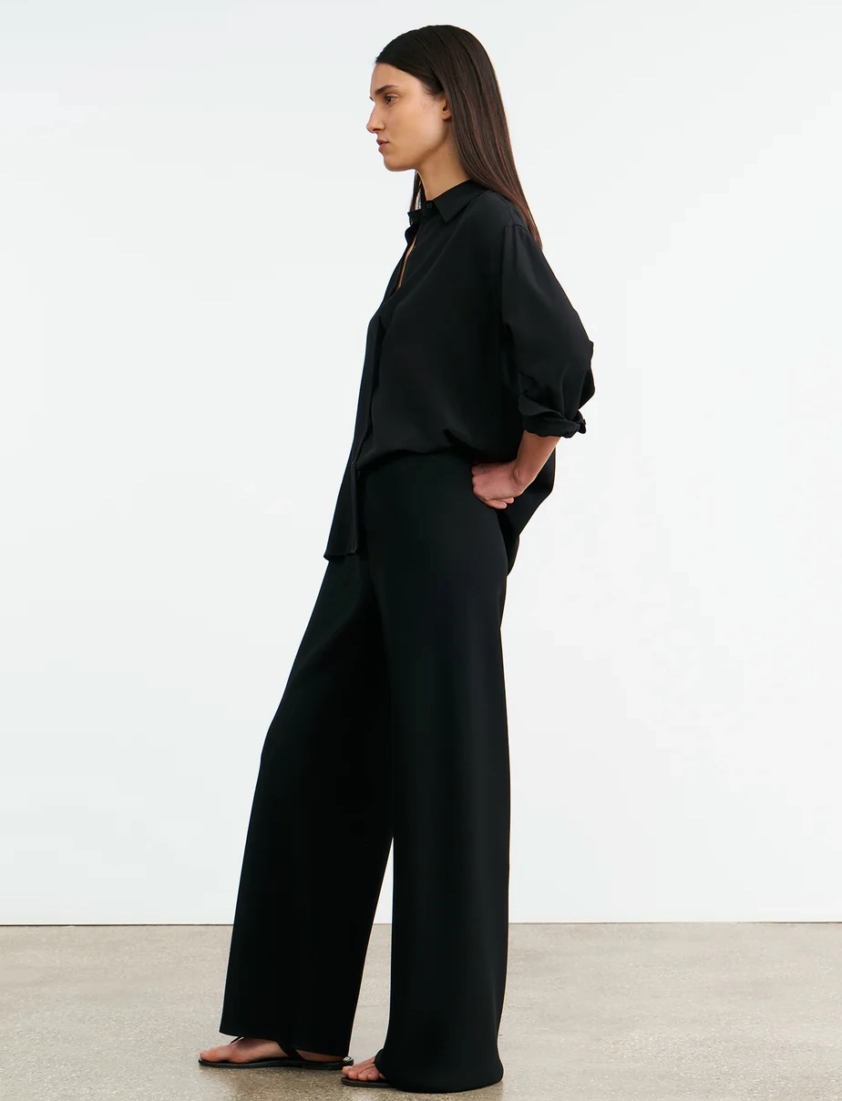 NoRubEdging Marlow Wide Leg Pant in Black