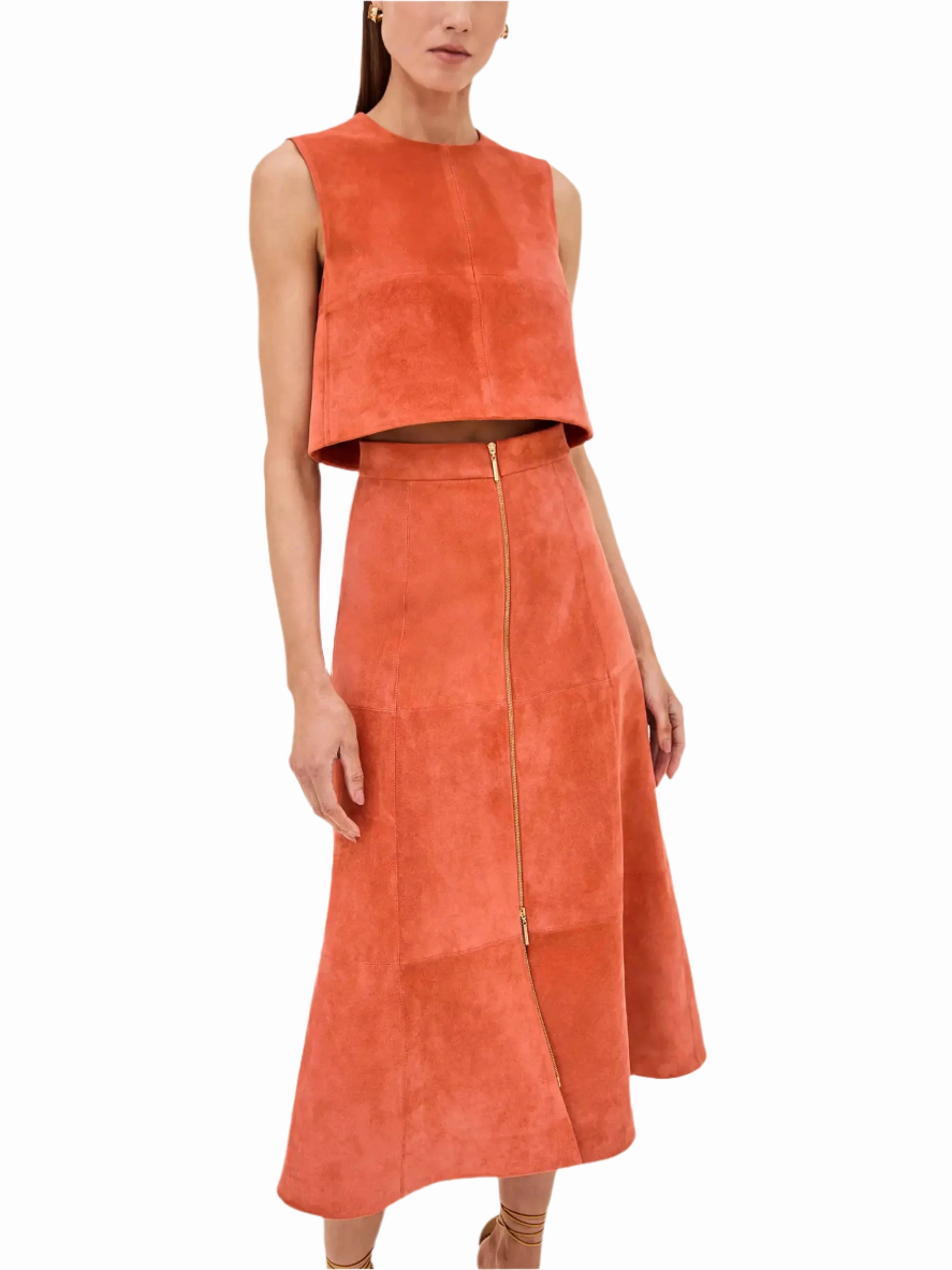 Marni Top in Amber Suede Reinforced Stitching