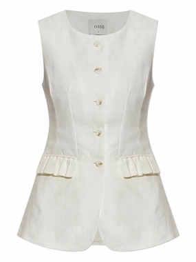 Warm Pullover Matilda Gilet in Cream