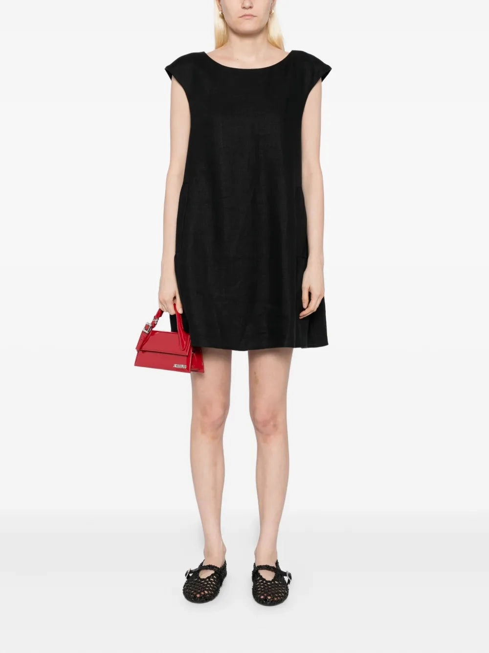 Matilda Shift Mini Dress in Black Activewear