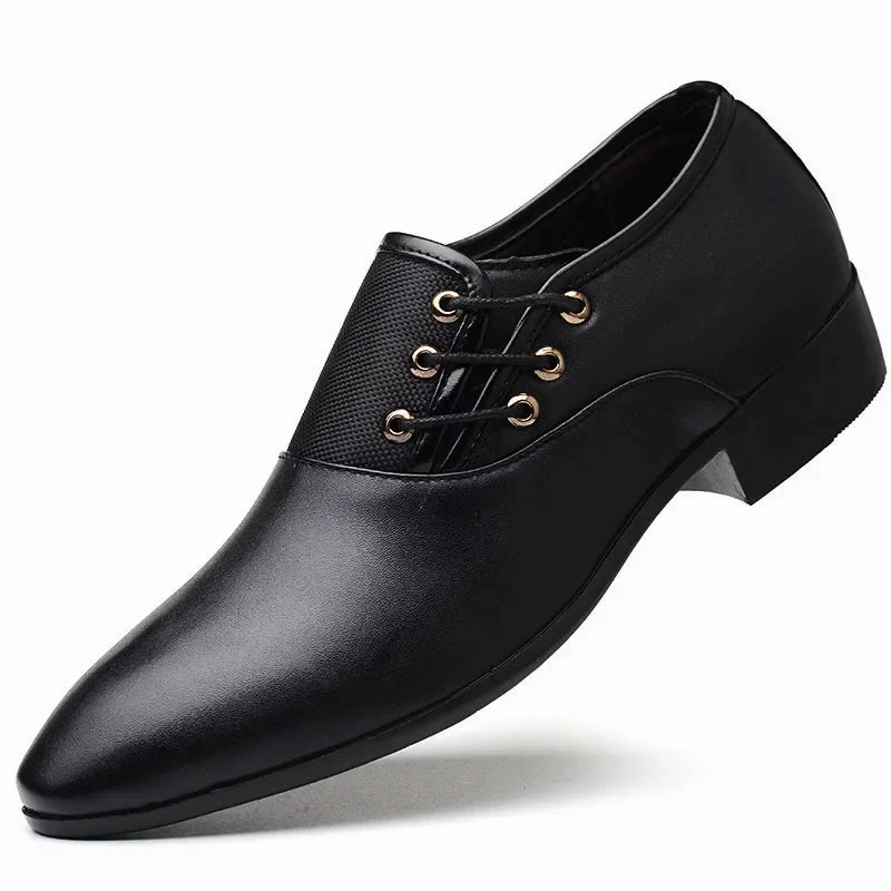 All-around cushioning Men Formal Leather Shoes Lace Up Oxford Casual Business Black Leather Shoes Men Wedding Party Office Work Shoes
