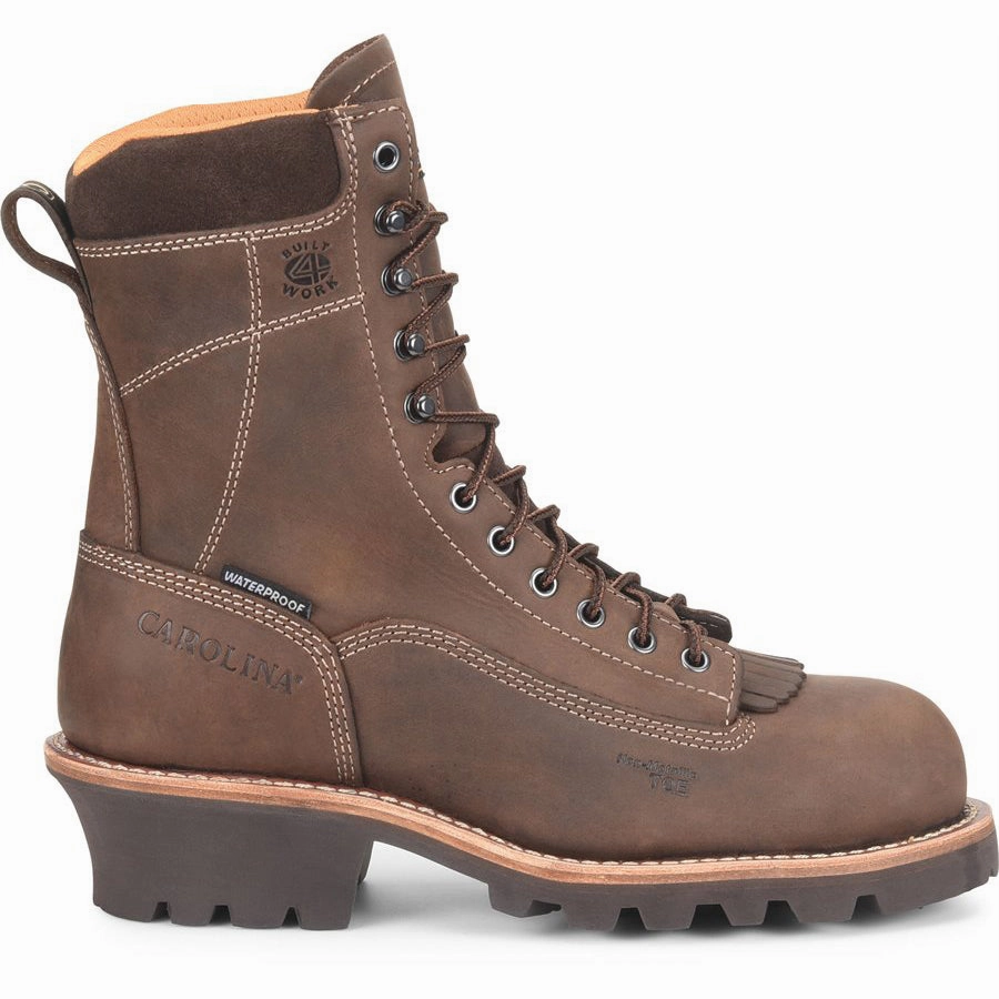 Secure fit Men's 8 inch Birch Composite Toe Logger Work Boots CA7522