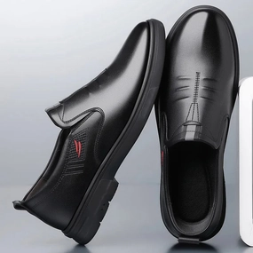 Men's Cow Leather Shoes Genuine Leather Handmade Business shoes Round Toe Casual Loafers Comfortable Man footwear Zapatos Homme Impact Dispersal Geometry