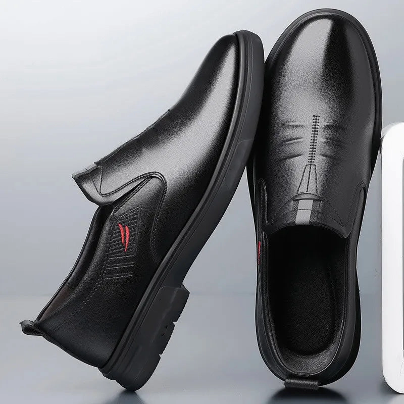 Average Men's Cow Leather Shoes Genuine Leather Handmade Business shoes Round Toe Casual Loafers Comfortable Man footwear Zapatos Homme