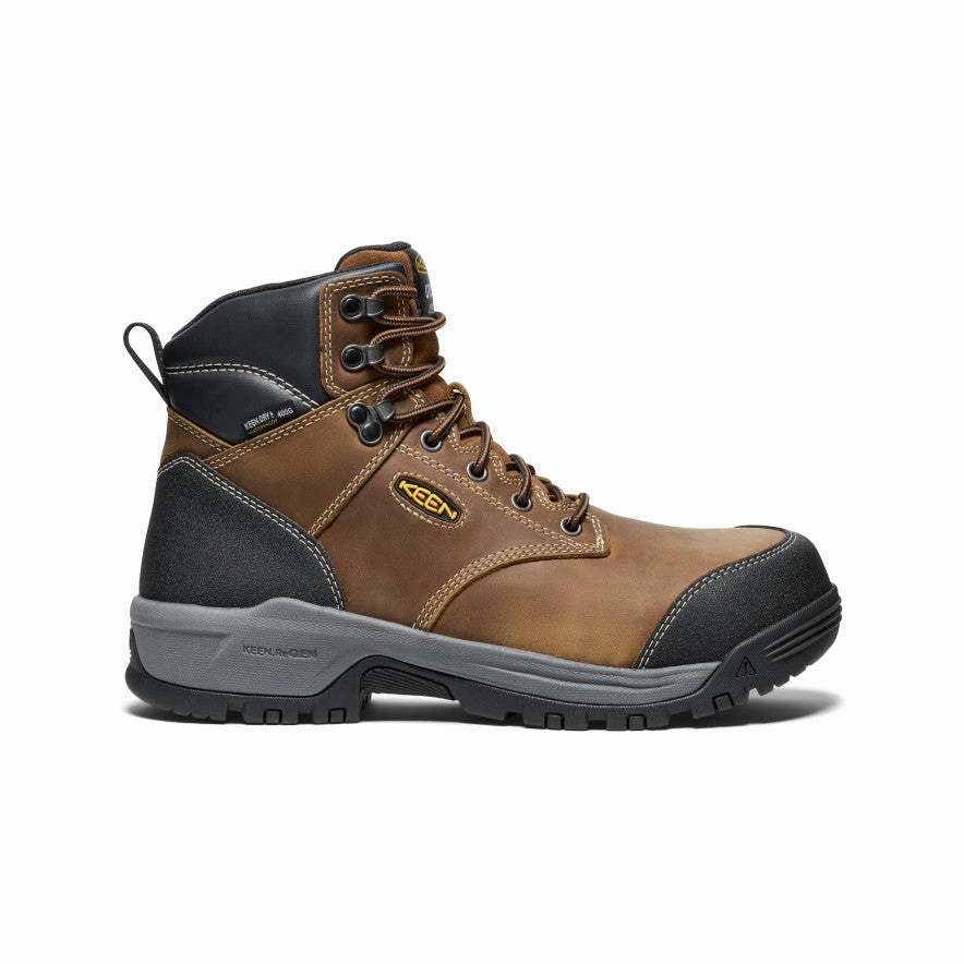 Men's Evanston 6" Insulated Waterproof Boot (Carbon Toe)  |  Bison/Black Flexible Grip Gear