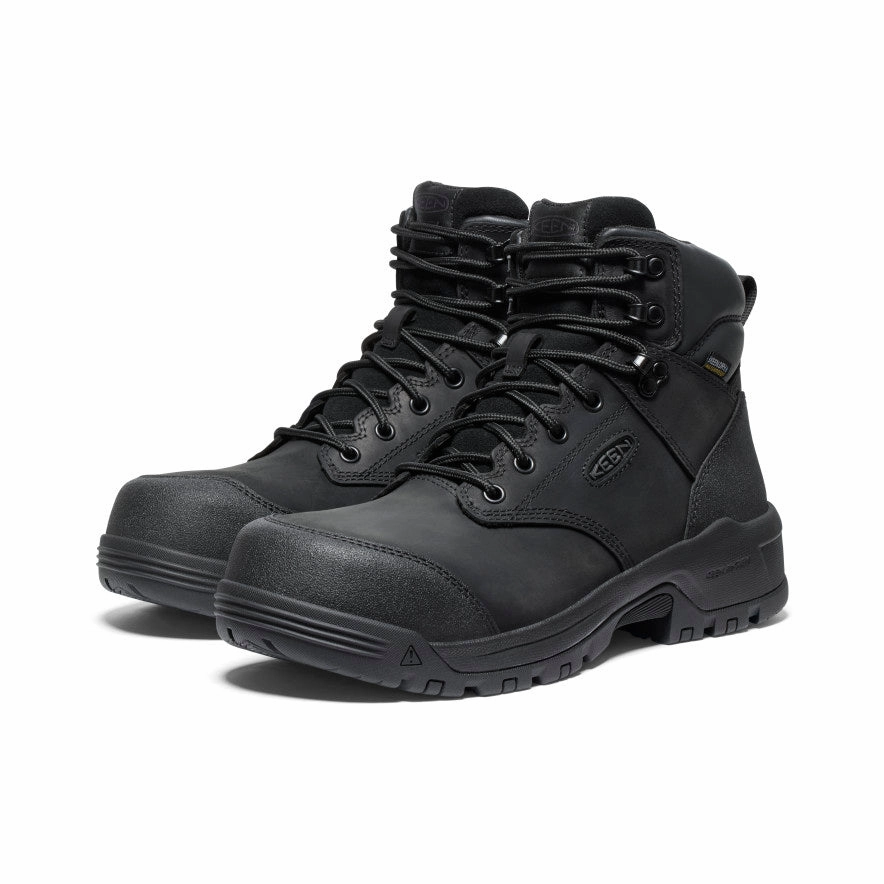 Comfort Guard Shoes Men's Evanston 6" Waterproof Boot (Carbon Toe)  |  Black/Black