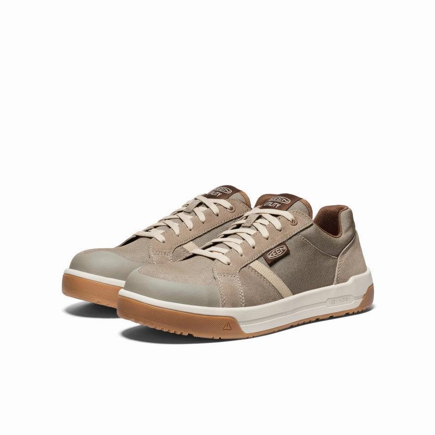 High Traction Slip-Resistant Grip Men's Kenton Work Shoe (Carbon Toe)  |  Brindle/Gum