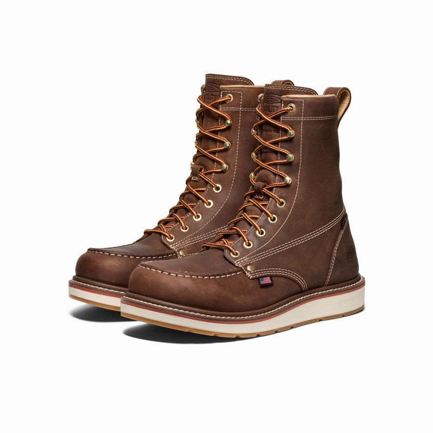 Cold Climate Shoes Men's Liberty 8" Waterproof Boot (Carbon Toe)  |  Chestnut/Gum