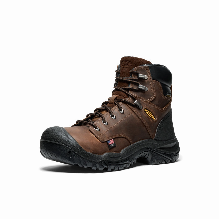 Men's Mt Vernon II 6" Waterproof Boot (Steel Toe)  |  Dark Earth/Black outdoor durability Anti slip technology