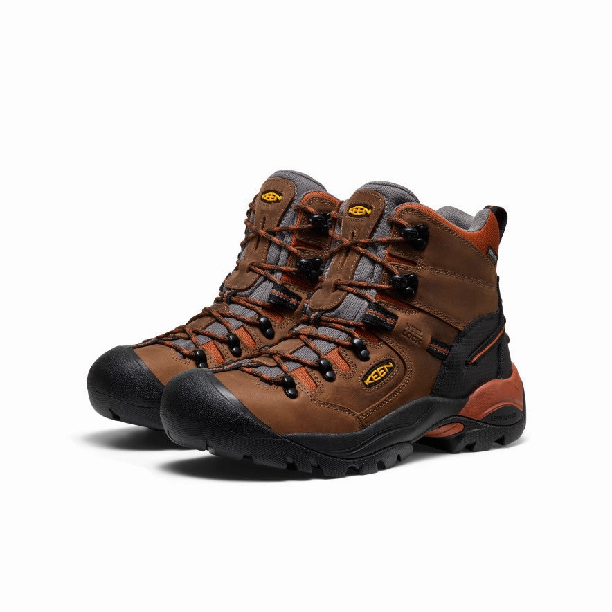 All-Season Comfort Men's Pittsburgh Energy 6" Waterproof Boot (Soft Toe)  |  Cascade Brown/Black
