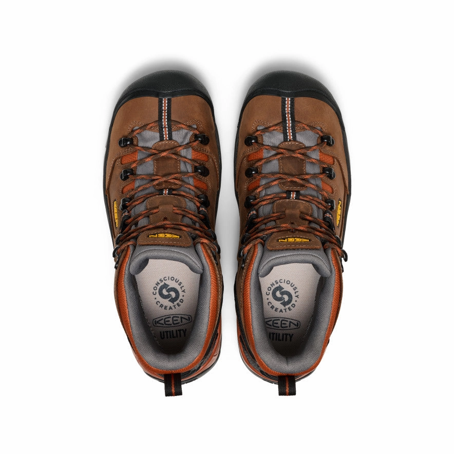 Oil Protection All-day Support Men's Pittsburgh Energy 6" Waterproof Boot (Soft Toe)  |  Cascade Brown/Black