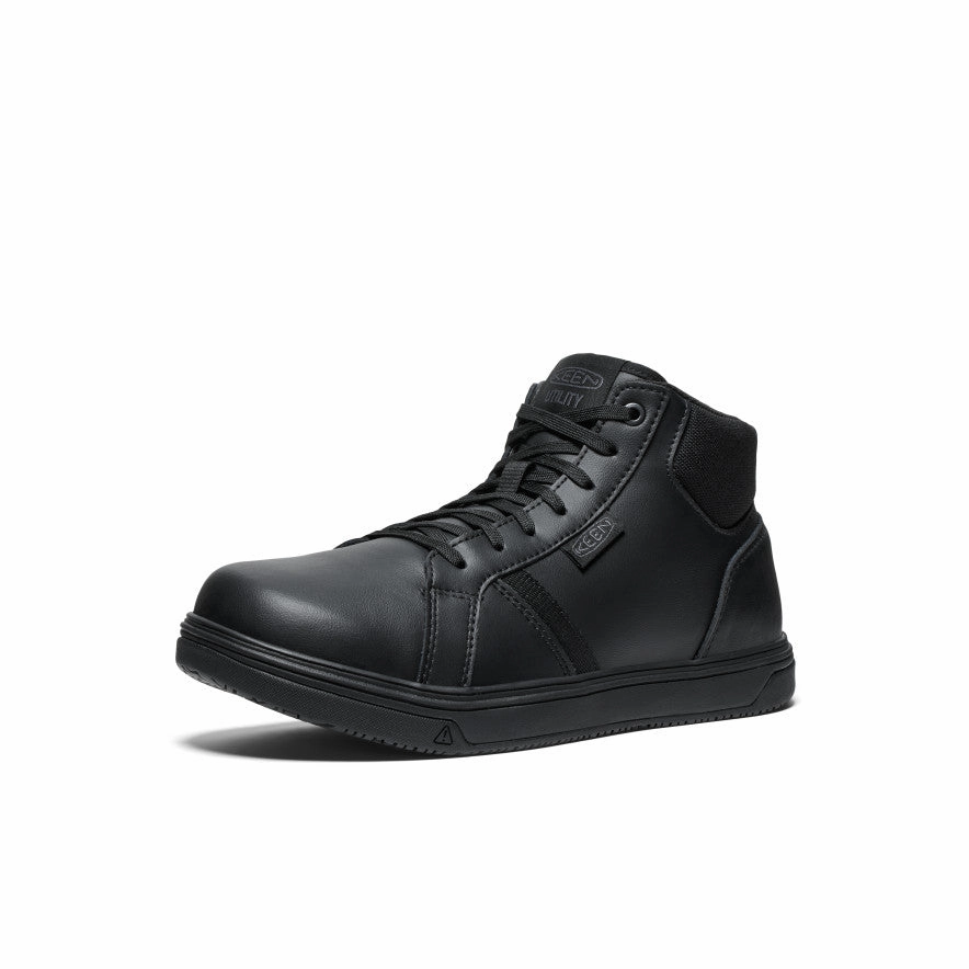 Breathable Design Hard Wearing Lining Men's PTC Kenton Mid Work Shoe (Soft Toe)  |  Black/Black