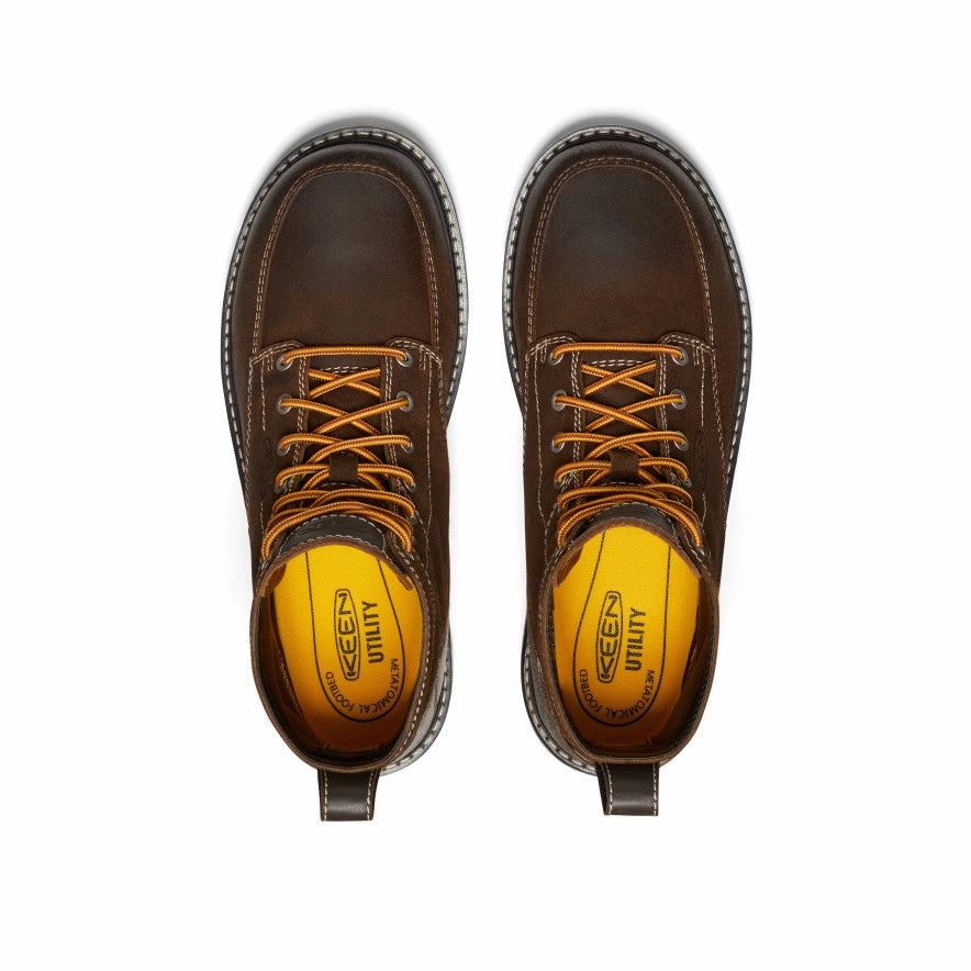 Slip Proof Shoes Men's San Jose 6" Boot (Soft Toe)  |  Coffee Bean/Star White