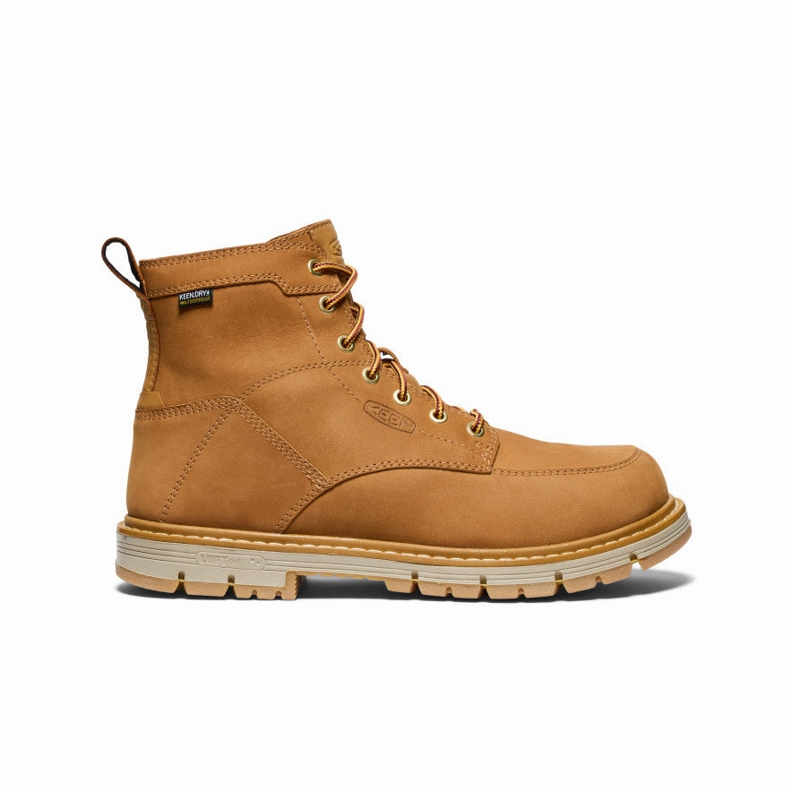 Secure Footwear All Terrain Grip Men's San Jose 6" Waterproof 90?? Heel Boot (Soft Toe)  |  Bistre/Gum