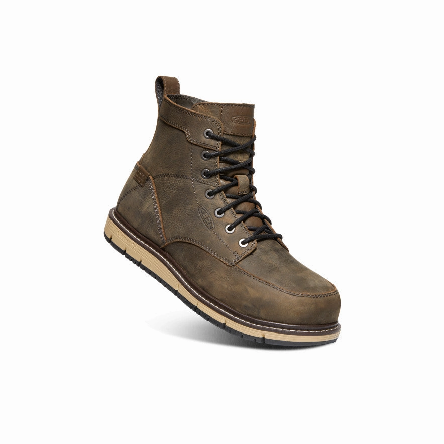Men's San Jose 6" Waterproof Boot (Aluminum Toe)  |  Cascade Brown/Black Sturdy footwear All-day Comfort