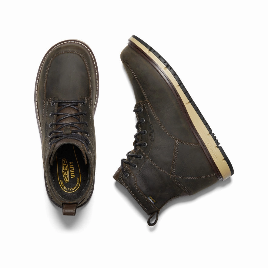 Men's San Jose 6" Waterproof Boot (Soft Toe)  |  Cascade Brown Lace Up Rugged Guard Shoes