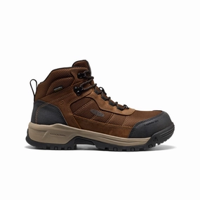 Men's Skokie Waterproof Work Boot (Carbon Toe)  |  Dark Earth/Black Ergonomic Fit Waterproof Layer Footwear