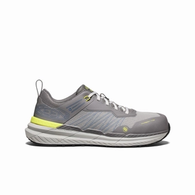 Padded cushioning Outdoor Protective Shoes Men's Speedworks ESD Work Sneaker (Carbon Toe)  |  Steel Grey/Vintage Indigo