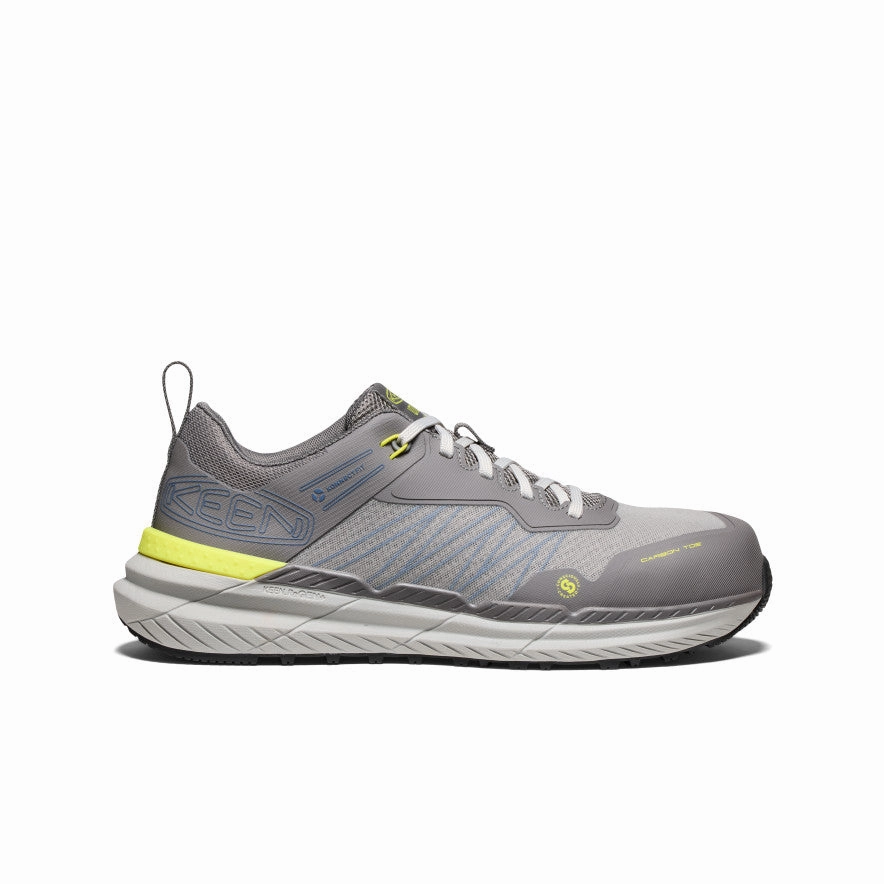 Padded cushioning Outdoor Protective Shoes Men's Speedworks ESD Work Sneaker (Carbon Toe)  |  Steel Grey/Vintage Indigo