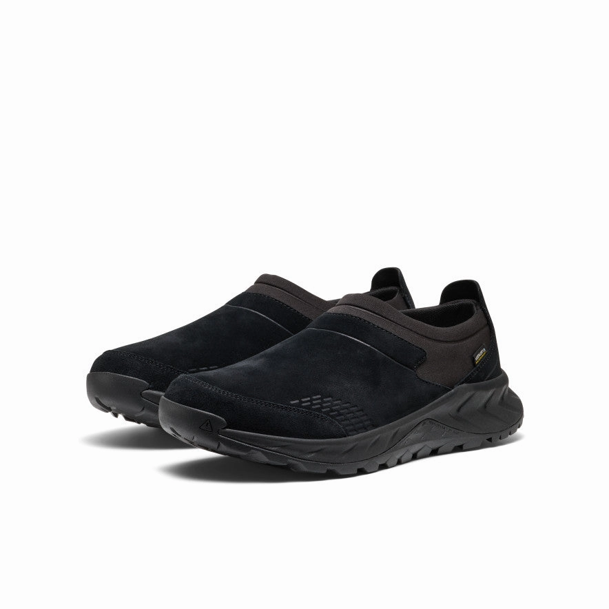 Men's TTS Moc Waterproof Sneaker  |  Black/Black Comfy Slip On Relaxed Walk